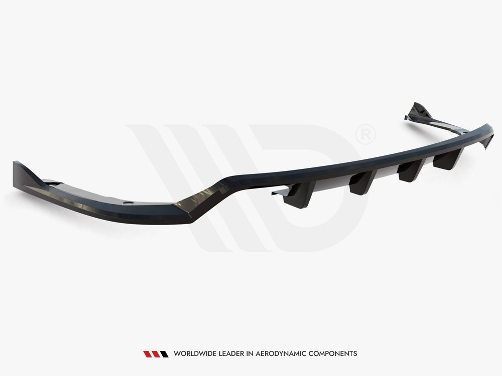 Maxton Design Central Rear Splitter (Vertical Bars) BMW 4 Coupe / Gran Coupe / Cabrio M-Pack F32 / F36 / F33