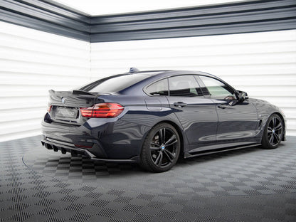 Maxton Design Central Rear Splitter (Vertical Bars) BMW 4 Coupe / Gran Coupe / Cabrio M-Pack F32 / F36 / F33