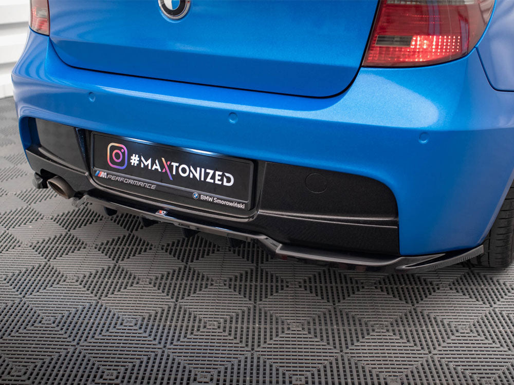 Maxton Design Central Rear Splitter (Vertical Bars) BMW 1 M-Pack E87 Facelift