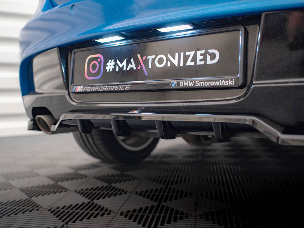Maxton Design Central Rear Splitter (Vertical Bars) BMW 1 M-Pack E87 Facelift