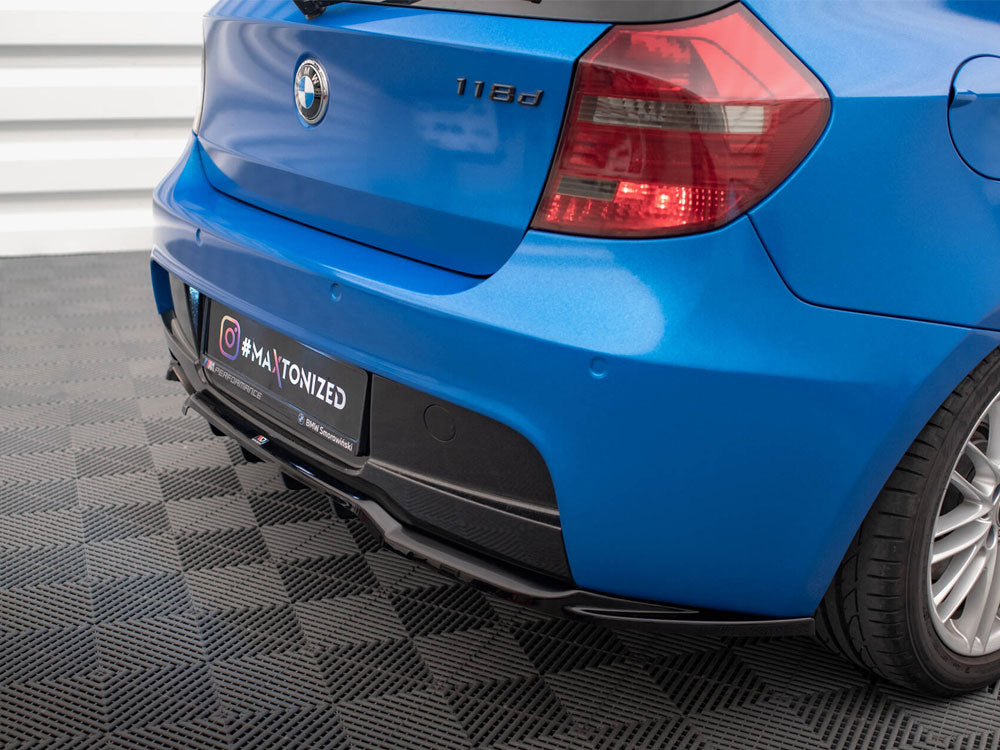 Maxton Design Central Rear Splitter (Vertical Bars) BMW 1 M-Pack E87 Facelift