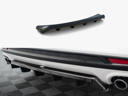 Maxton Design Central Rear Splitter (Vertical Bars) Ford Mondeo Sport Mk5 Facelift / Fusion Sport Mk2 Facelift