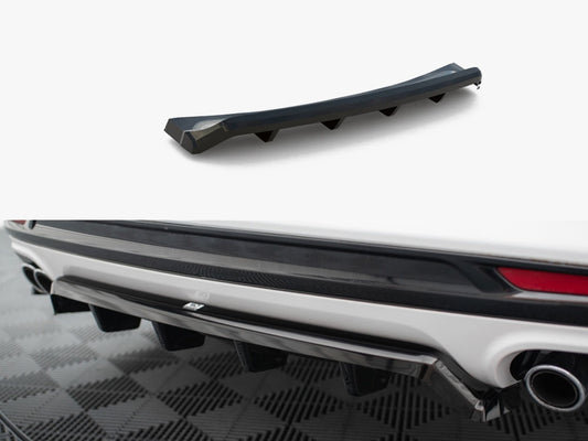 Maxton Design Central Rear Splitter (Vertical Bars) Ford Mondeo Sport Mk5 Facelift / Fusion Sport Mk2 Facelift
