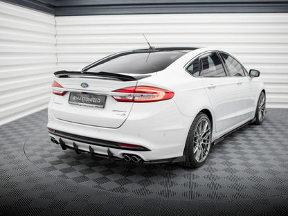 Maxton Design Street Pro Rear Side Splitters + Flaps Ford Mondeo Sport Mk5 Facelift / Fusion Sport Mk2 Facelift