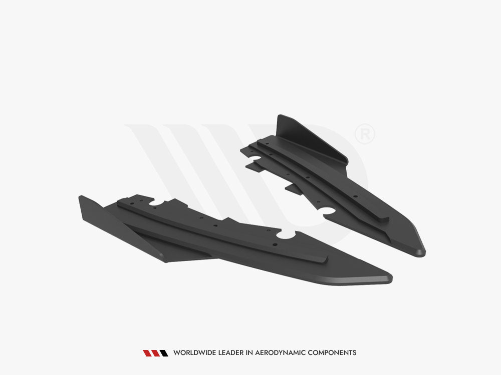 Maxton Design Street Pro Rear Side Splitters + Flaps Ford Mondeo Sport Mk5 Facelift / Fusion Sport Mk2 Facelift