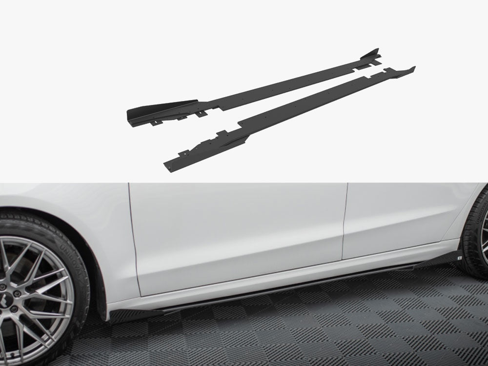 Maxton Design Street PRO Side Skirts Diffusers + Flaps Ford Mondeo Sport Mk5 Facelift / Fusion Sport Mk2 Facelift