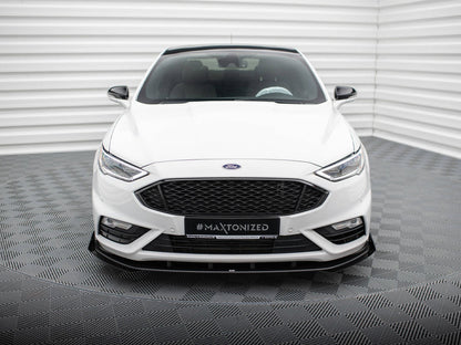 Maxton Design Street PRO Front Splitter + Flaps Ford Mondeo Sport Mk5 Facelift / Fusion Sport Mk2 Facelift