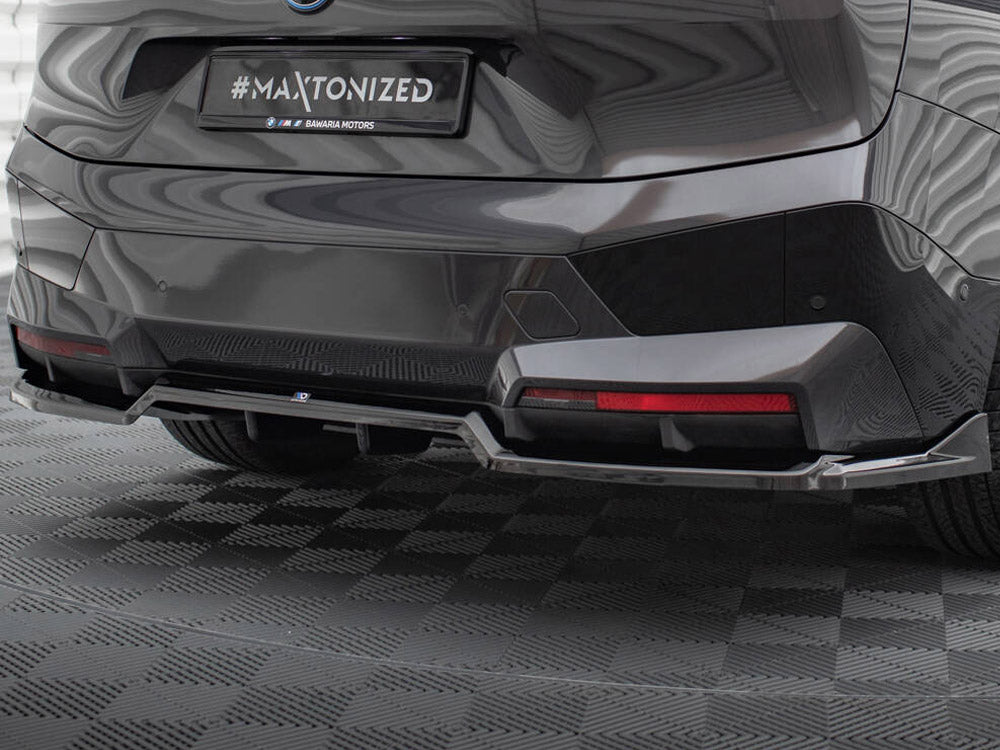 Maxton Design Central Rear Splitter (Vertical Bars) BMW iX M-Pack i20