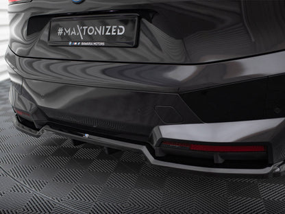 Maxton Design Central Rear Splitter (Vertical Bars) BMW iX M-Pack i20
