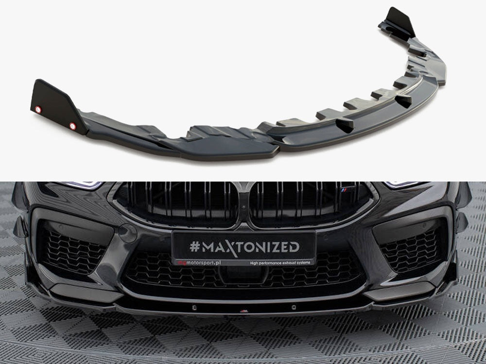 Maxton Design Front Splitter V.1 + Flaps BMW M8 Gran Coupe F93 / Coupe F92