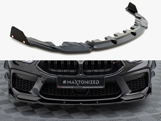 Maxton Design Front Splitter V.1 + Flaps BMW M8 Gran Coupe F93 / Coupe F92