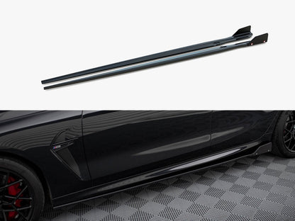 Maxton Design Side Skirts Diffusers V.1 + Flaps BMW M8 Gran Coupe F93 / 8 Gran Coupe M-Pack G16