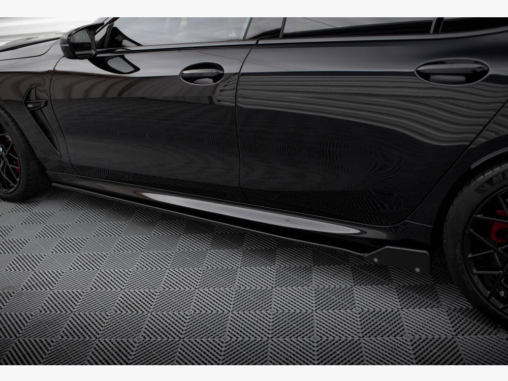 Maxton Design Side Skirts Diffusers V.1 + Flaps BMW M8 Gran Coupe F93 / 8 Gran Coupe M-Pack G16
