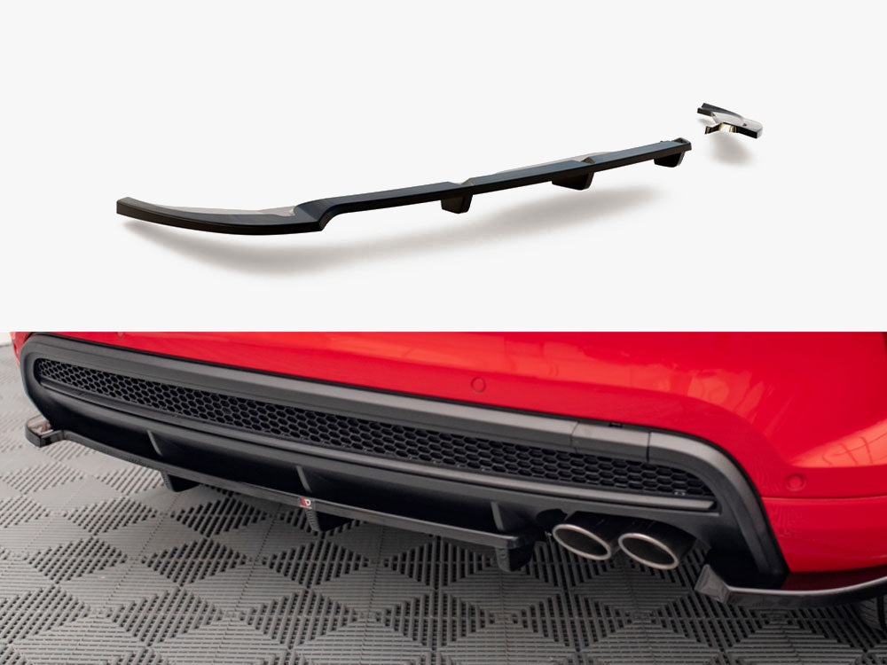 Maxton Design Central Rear Splitter (Vertical Bars) Fiat 500X Sport Mk1 Facelift