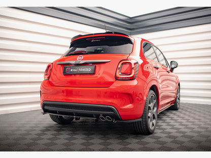 Maxton Design Central Rear Splitter (Vertical Bars) Fiat 500X Sport Mk1 Facelift
