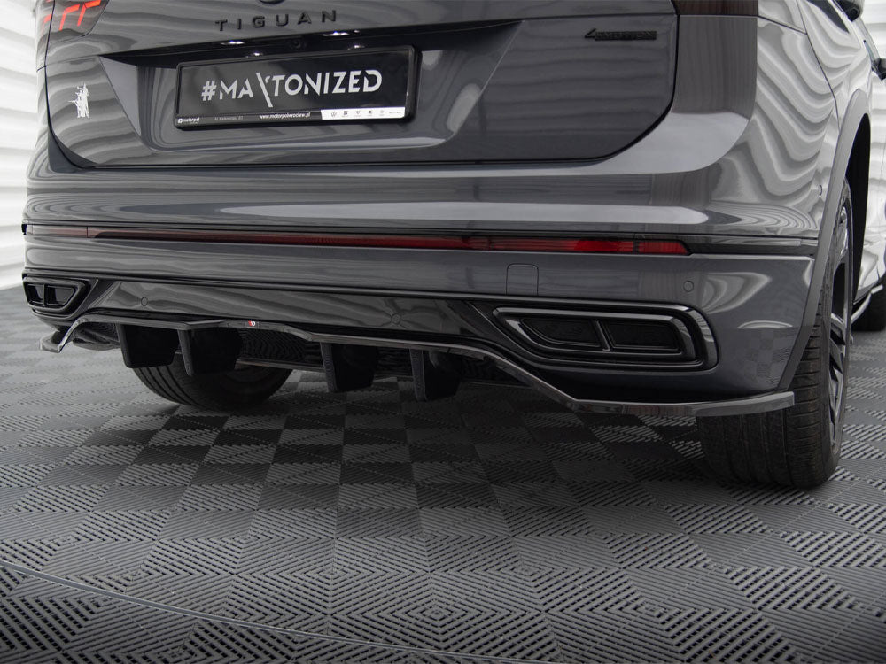 Maxton Design Rear Splitter (Vertical Bars) Volkswagen Tiguan R-Line Mk2 Facelift