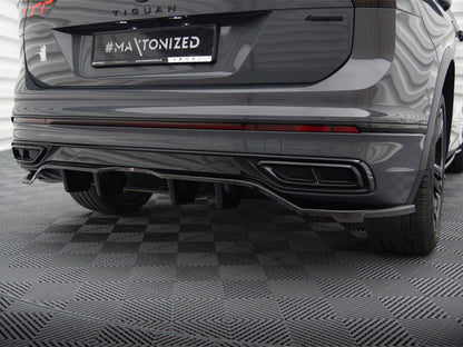 Maxton Design Rear Splitter (Vertical Bars) Volkswagen Tiguan R-Line Mk2 Facelift