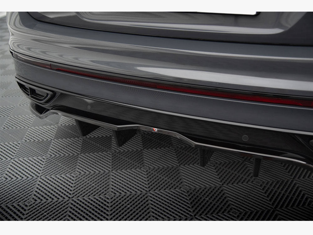 Maxton Design Rear Splitter (Vertical Bars) Volkswagen Tiguan R-Line Mk2 Facelift