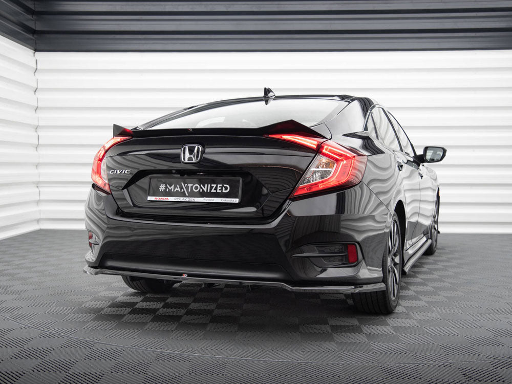 Maxton Design Central Rear Splitter (Vertical Bars) Honda Civic Mk10
