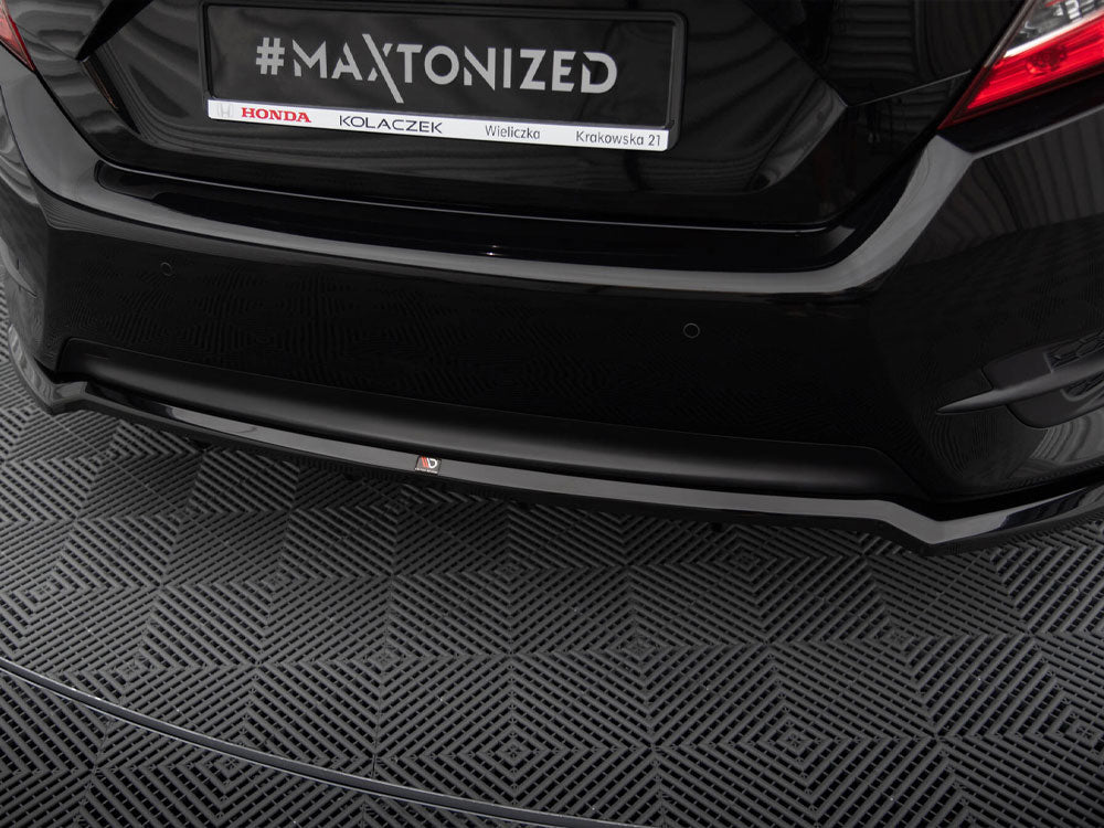Maxton Design Central Rear Splitter (Vertical Bars) Honda Civic Mk10