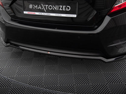 Maxton Design Central Rear Splitter (Vertical Bars) Honda Civic Mk10