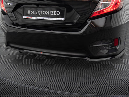 Maxton Design Central Rear Splitter (Vertical Bars) Honda Civic Mk10