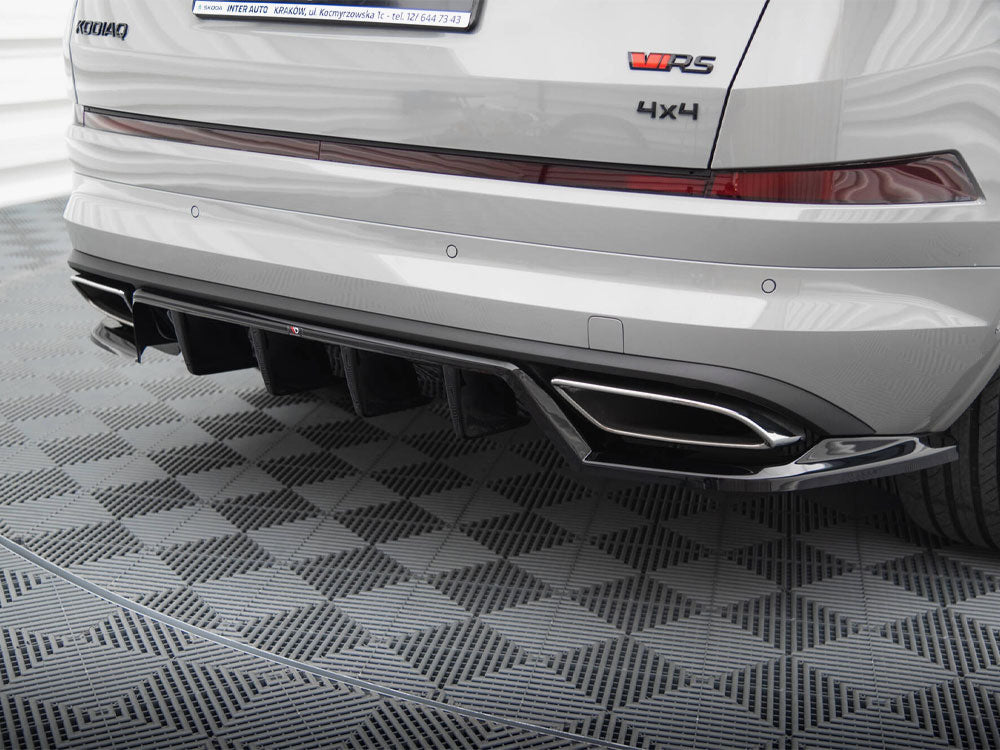 Maxton Design Rear Splitter (Vertical Bars) Skoda Kodiaq RS Mk1 Facelift