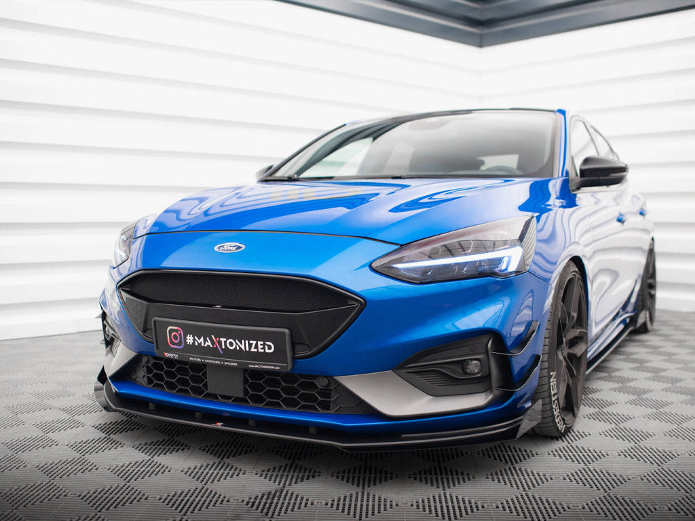 Maxton Design Street PRO Front Splitter + Flaps Ford Focus ST / ST-Line Mk4