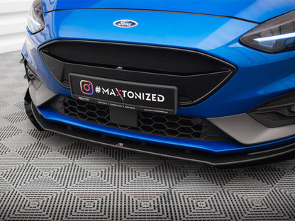 Maxton Design Street PRO Front Splitter + Flaps Ford Focus ST / ST-Line Mk4