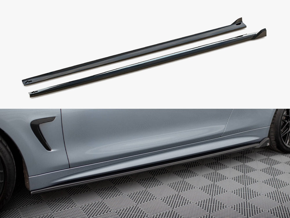 Maxton Design Side Skirts Diffusers V.2 BMW 4 Coupe / Gran Coupe / Cabrio M-Pack F32 / F36 / F33