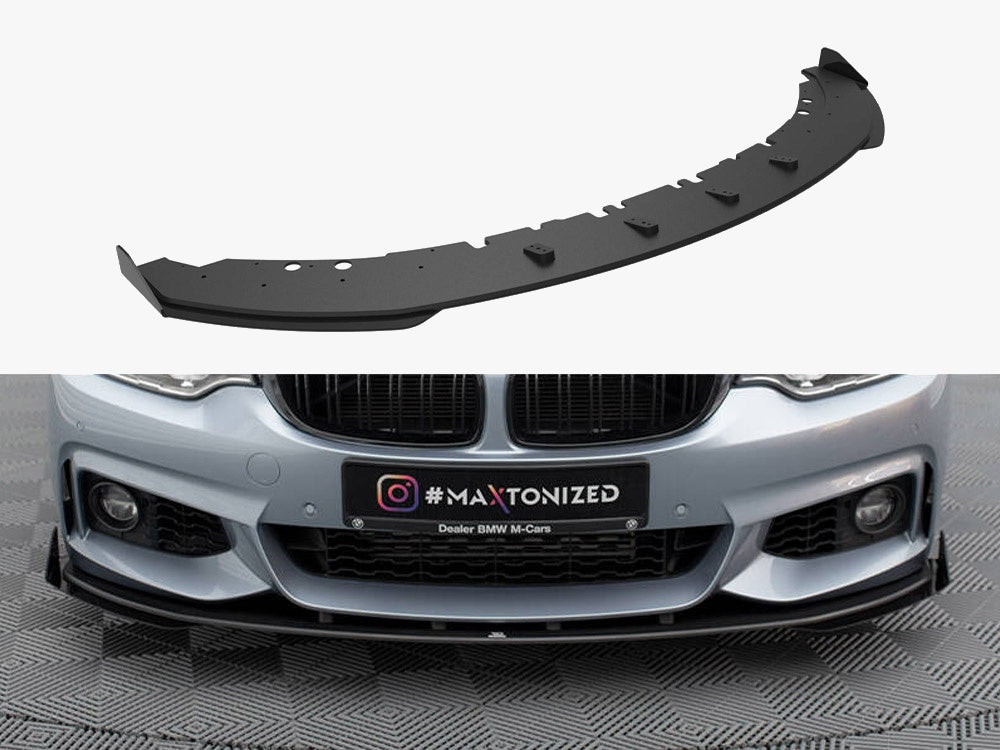 Maxton Design Street PRO Front Splitter + Flaps BMW 4 Coupe / Gran Coupe / Cabrio M-Pack F32 / F36 / F33