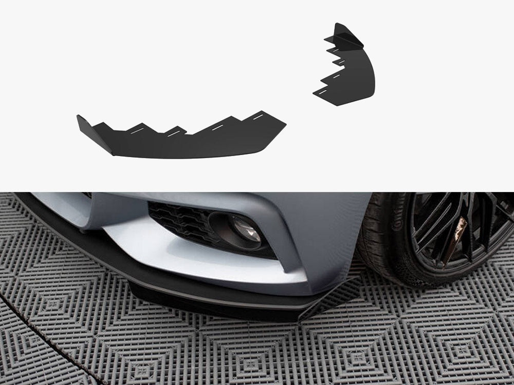 Maxton Design Front Flaps BMW 4 Coupe / Gran Coupe / Cabrio M-Pack F32 / F36 / F33