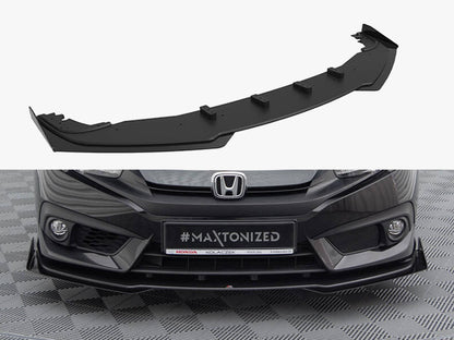 Maxton Design Street PRO Front Splitter + Flaps Honda Civic Mk10