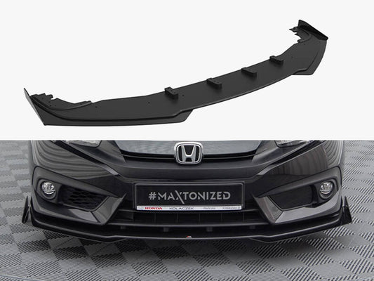 Maxton Design Street PRO Front Splitter + Flaps Honda Civic Mk10