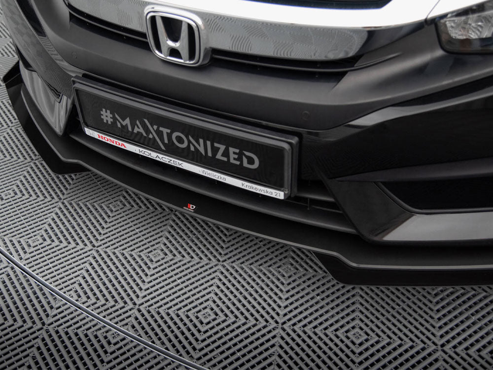 Maxton Design Street PRO Front Splitter + Flaps Honda Civic Mk10