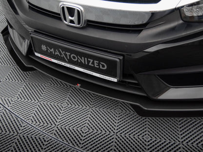Maxton Design Street PRO Front Splitter + Flaps Honda Civic Mk10