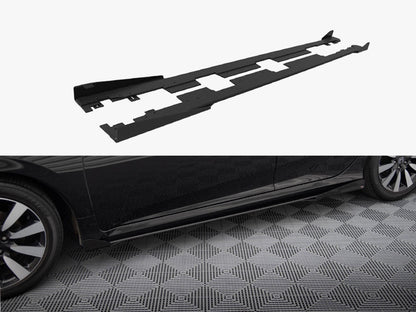 Maxton Design Street PRO Side Skirts Diffusers + Flaps Honda Civic Mk10