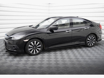 Maxton Design Street PRO Side Skirts Diffusers + Flaps Honda Civic Mk10