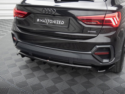 Maxton Design Central Rear Splitter (Vertical Bars) Audi Q3 Sportback F3