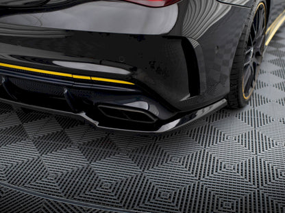 Maxton Design Rear Splitter (Vertical Bars) Mercedes-AMG CLA 45 C117 Facelift