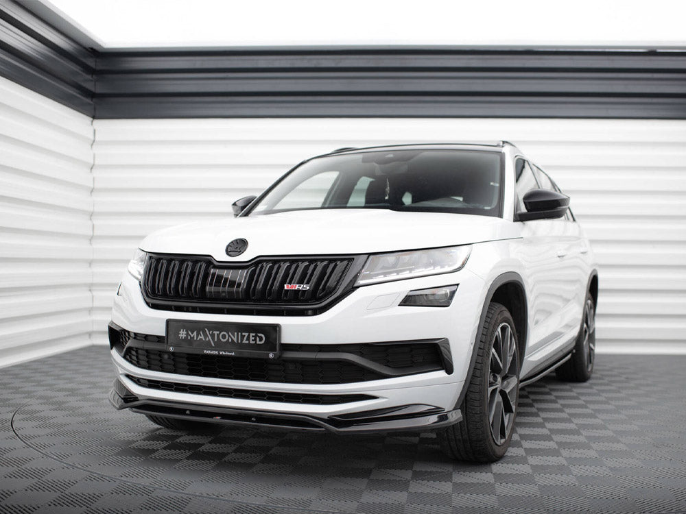 Maxton Design Front Splitter Skoda Kodiaq Mk1 Sportline / RS - Textured