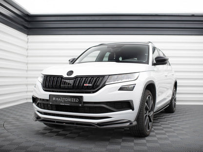 Maxton Design Front Splitter Skoda Kodiaq Mk1 Sportline / RS - Textured