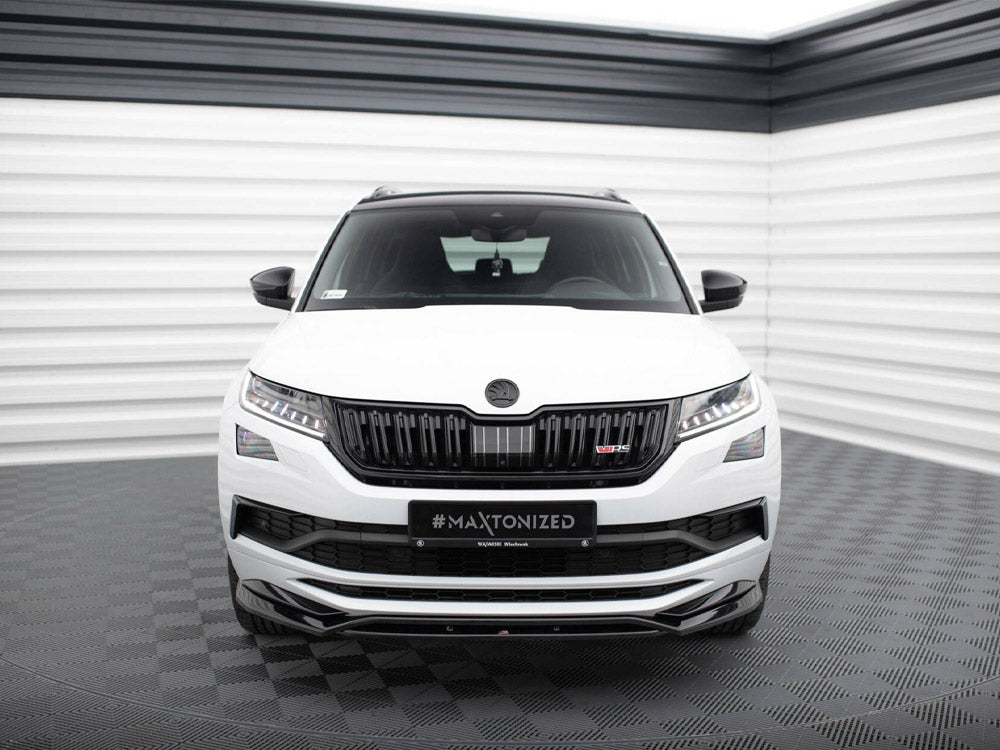 Maxton Design Front Splitter Skoda Kodiaq Mk1 Sportline / RS - Textured