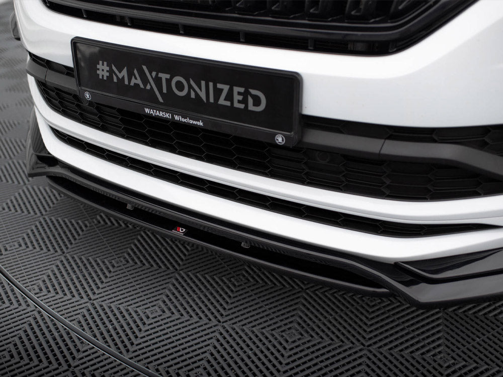 Maxton Design Front Splitter Skoda Kodiaq Mk1 Sportline / RS - Textured
