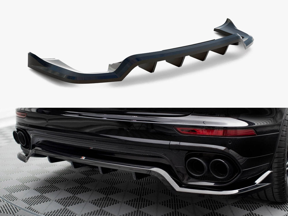 Maxton Design Rear Splitter (Vertical Bars) Porsche Cayenne Mk2 Facelift