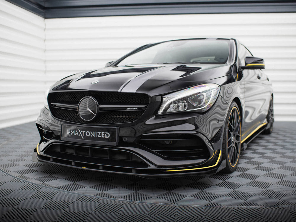 Maxton Design Street PRO Front Splitter + Flaps Mercedes-AMG CLA 45 Aero C117 Facelift