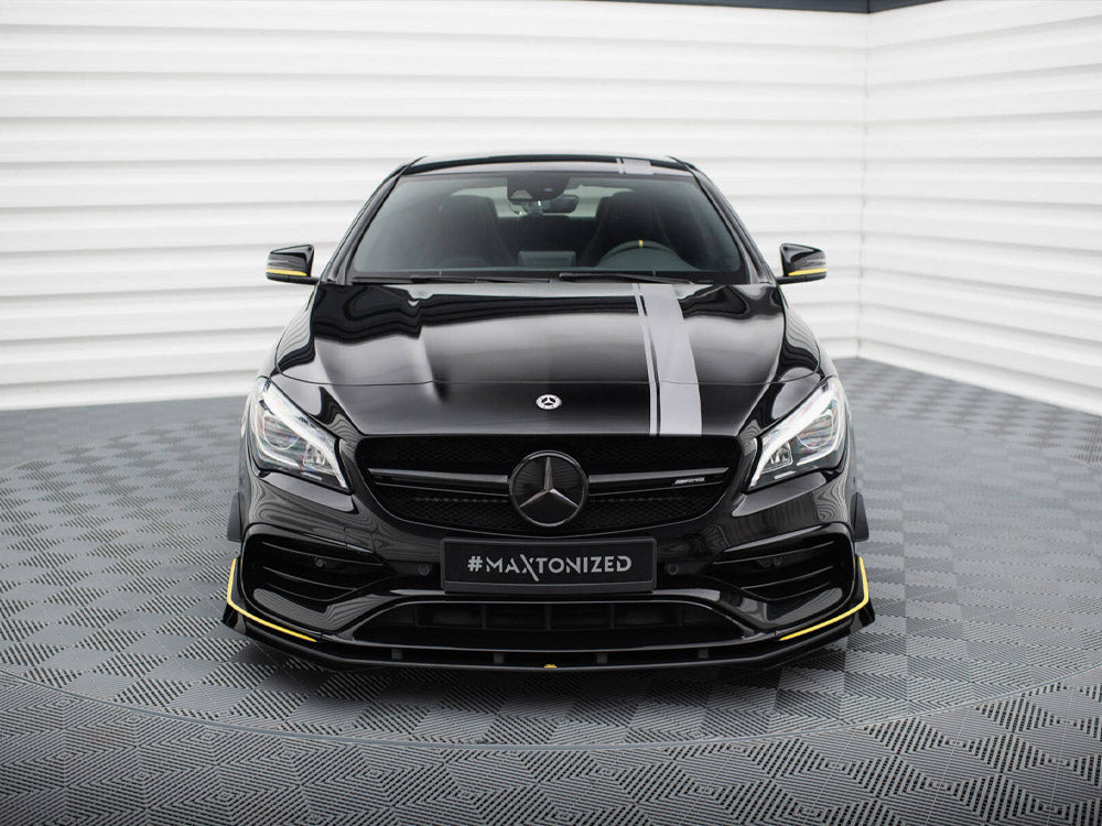 Maxton Design Street PRO Front Splitter + Flaps Mercedes-AMG CLA 45 Aero C117 Facelift