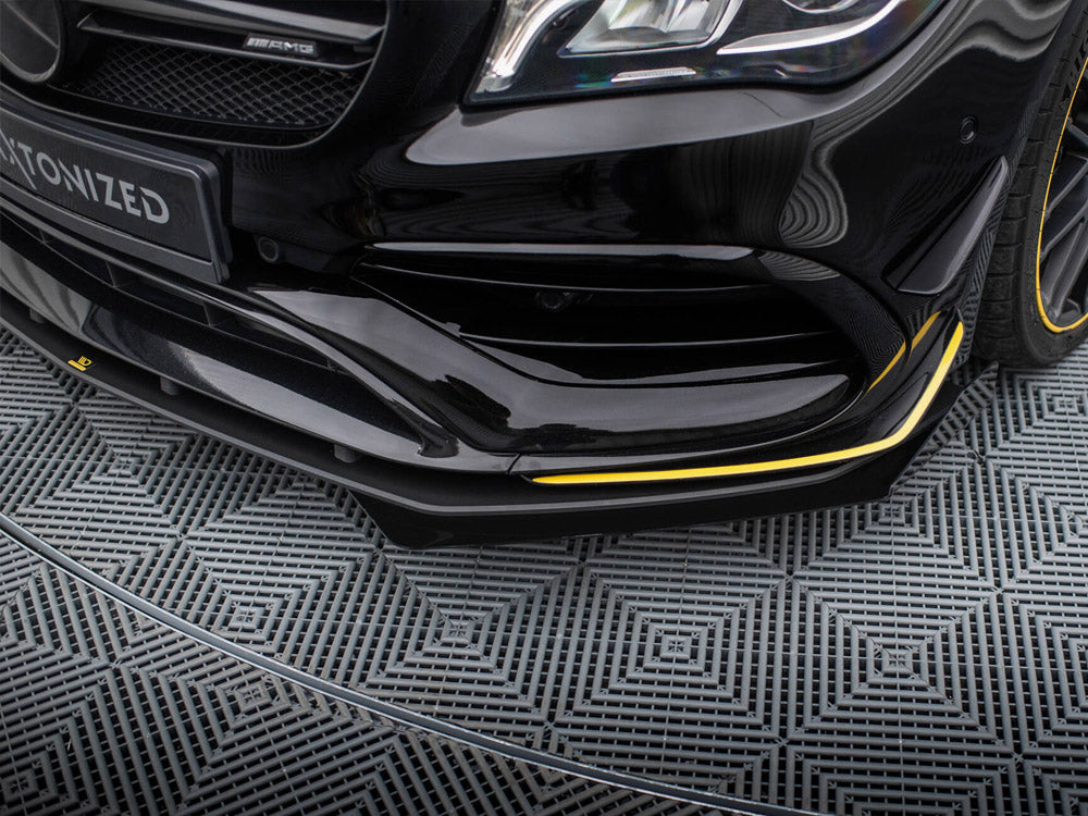 Maxton Design Street PRO Front Splitter + Flaps Mercedes-AMG CLA 45 Aero C117 Facelift
