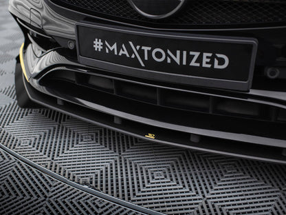Maxton Design Street PRO Front Splitter + Flaps Mercedes-AMG CLA 45 Aero C117 Facelift