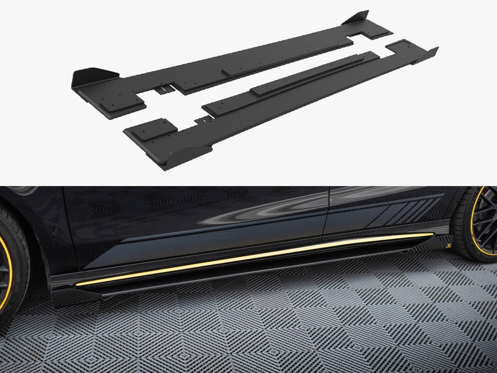 Maxton Design Street PRO Side Skirts Diffusers + Flaps Mercedes-AMG CLA 45 C117 Facelift